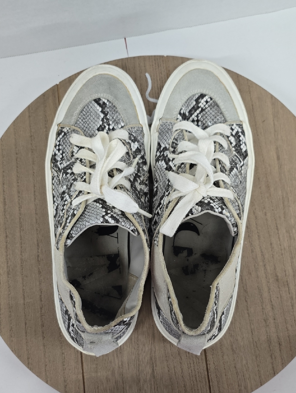 Zara Snakeskin Animal Print Trainers Sneakers Size 40 - Picture 13 of 14